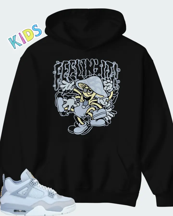 Air Jordan 4 UNC Basketball Matching Kid's Hoodie