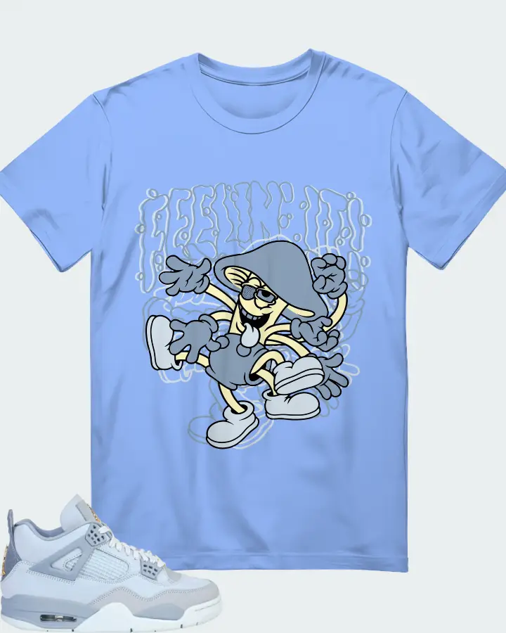 Air Jordan 4 UNC Basketball Matching T-Shirt