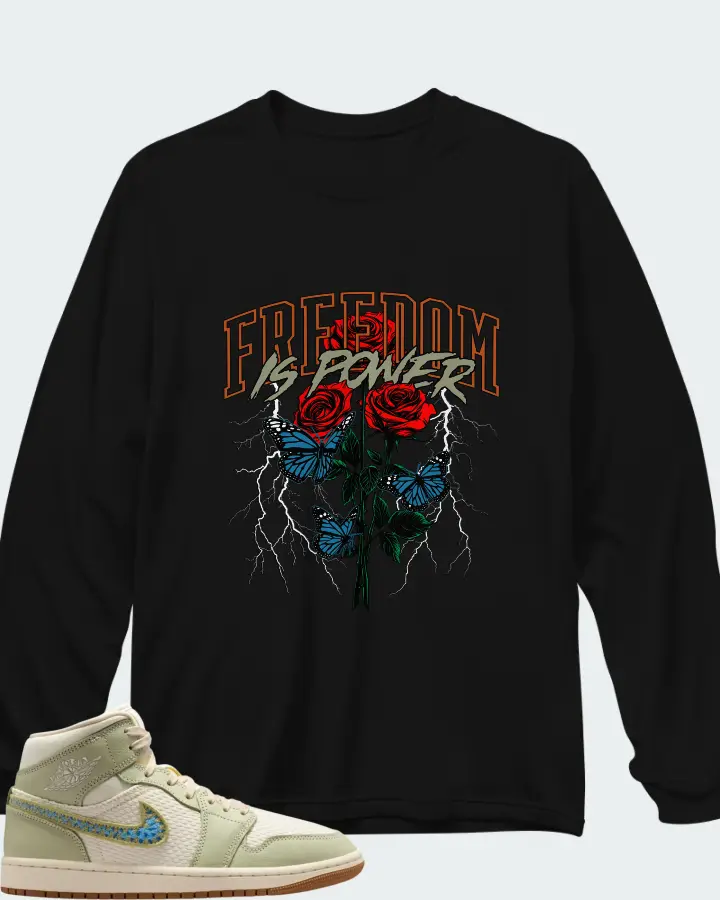 Air Jordan 1 Mid SE Olive Aura Matching Long Sleeve T-Shirt