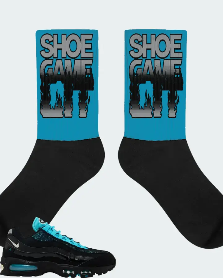 Nike Air Max 95 Big Bubble - Scorpion Sneaker Matching Aqua Socks - Shoe Game Lit Refreshed