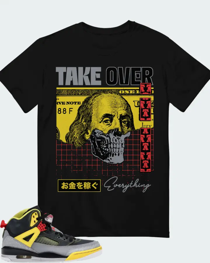 Air Jordan Spiz'ike 3M Sneaker Matching Black T-Shirt - Take Over