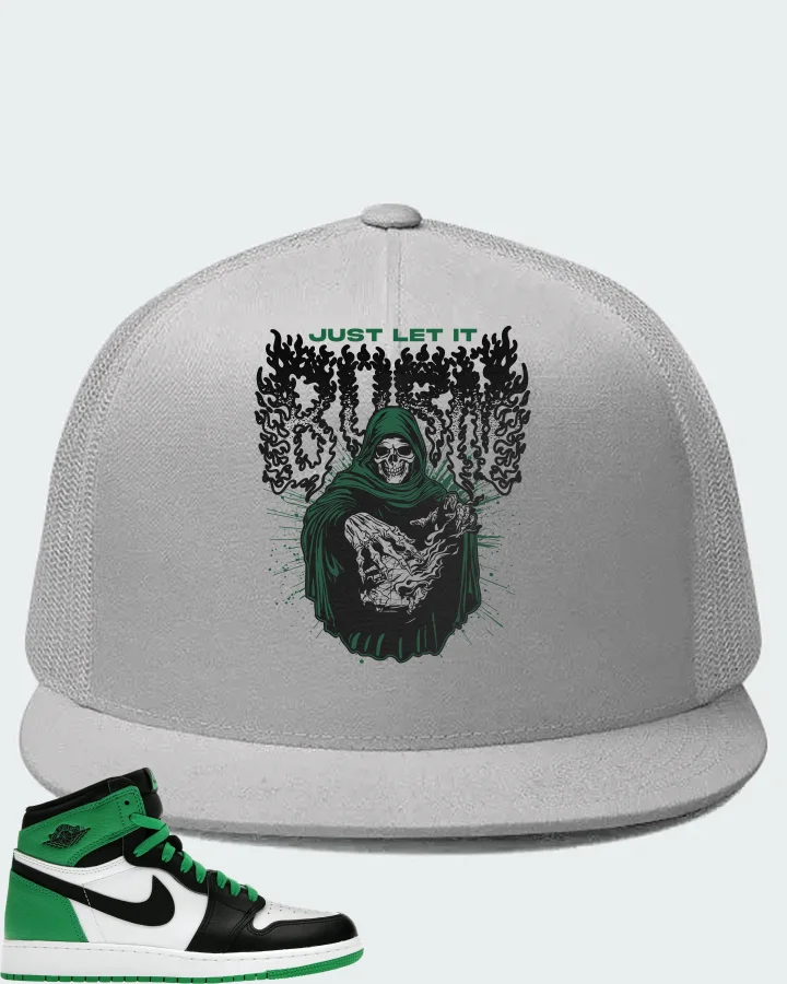 Air Jordan 1 Retro High OG GS Lucky Green Matching Hat