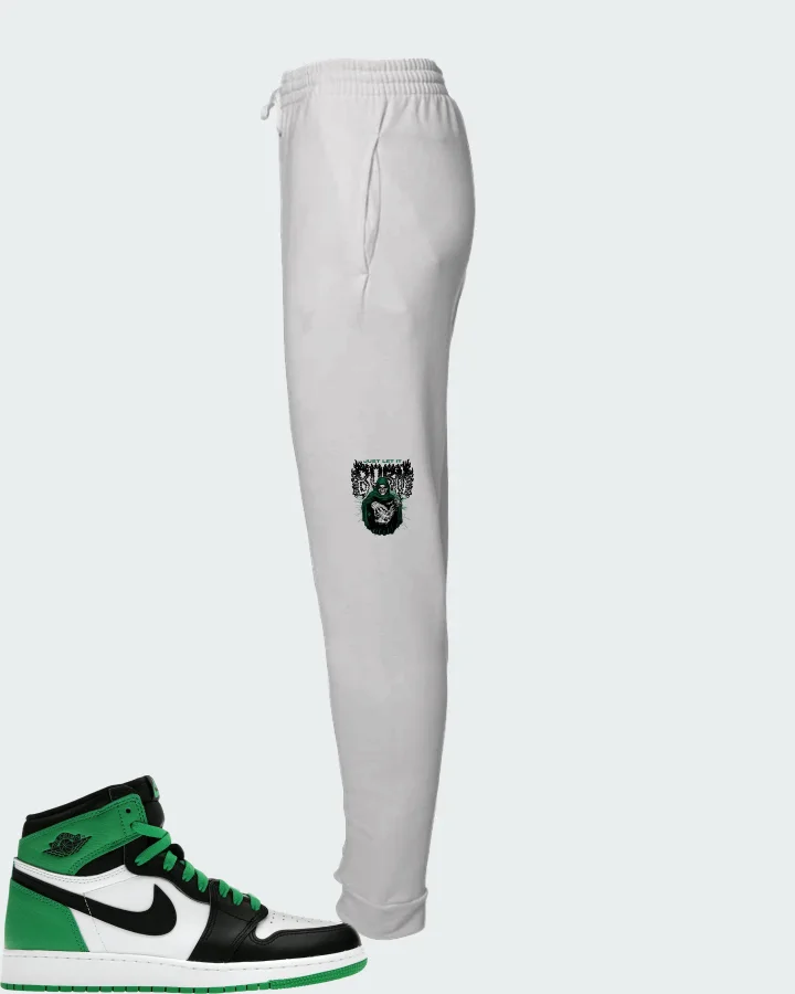 Air Jordan 1 Retro High OG GS Lucky Green Matching Joggers