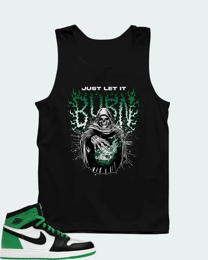 Air Jordan 1 Retro High OG GS Lucky Green Matching Tank Top