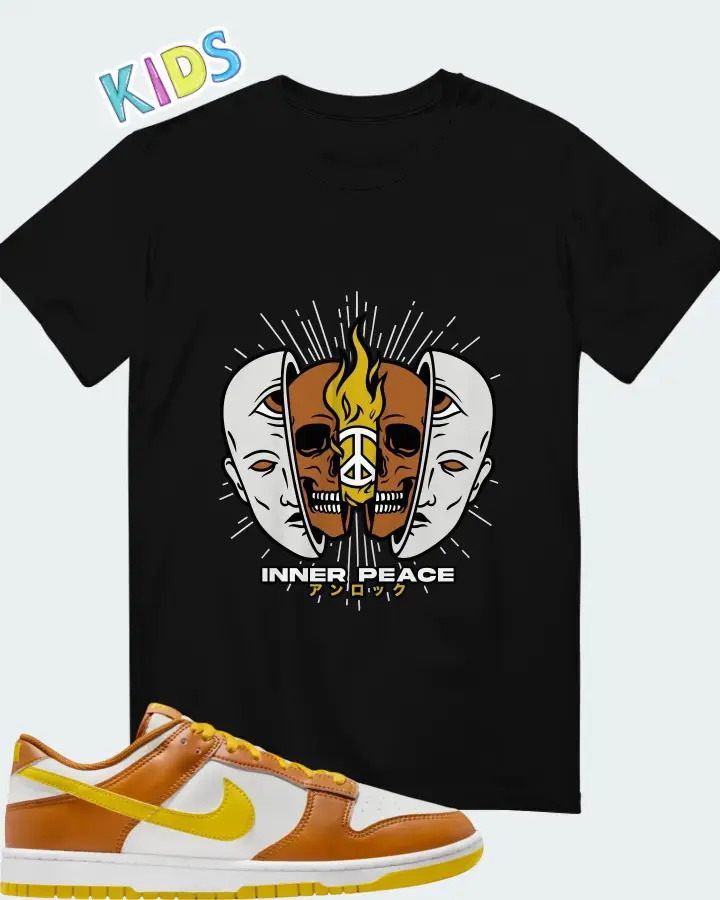 Nike Dunk Low Retro Summit White Bright Citron Matching Kid's T-Shirt
