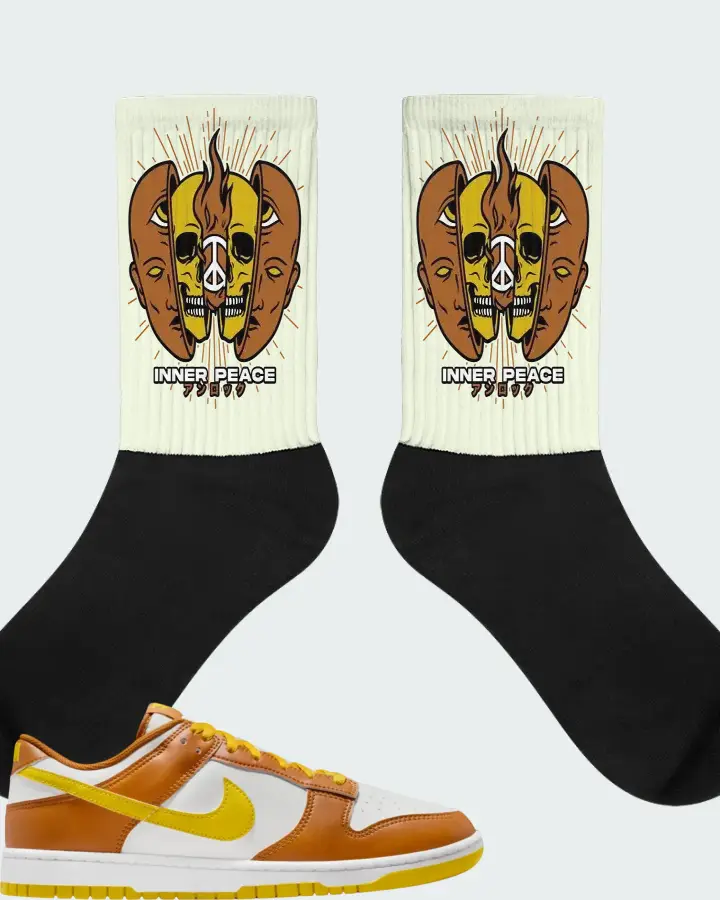 Nike Dunk Low Retro Summit White Bright Citron Matching Socks
