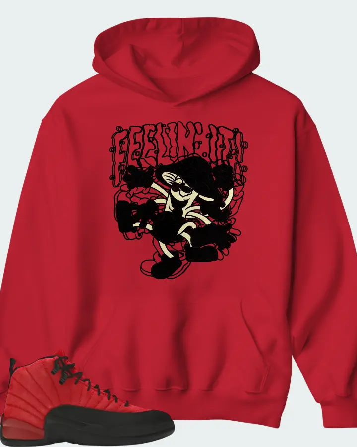 Air Jordan 12 Retro Reverse Flu Game Matching Hoodie