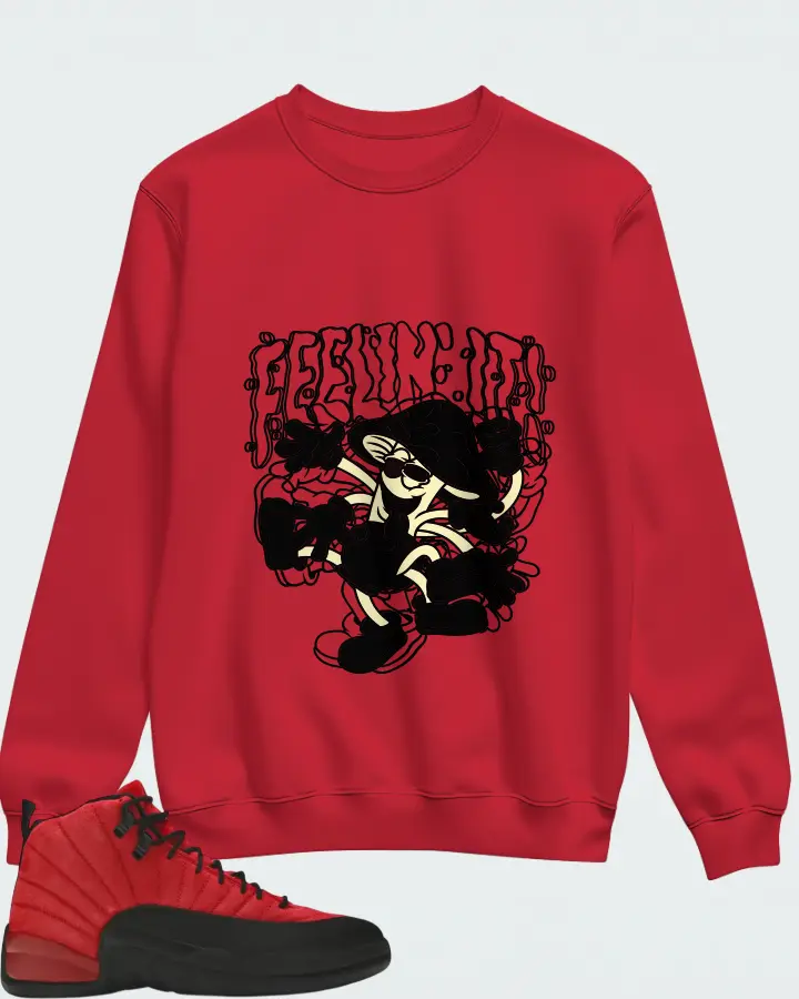 Air Jordan 12 Retro Reverse Flu Game Matching Sweatshirt