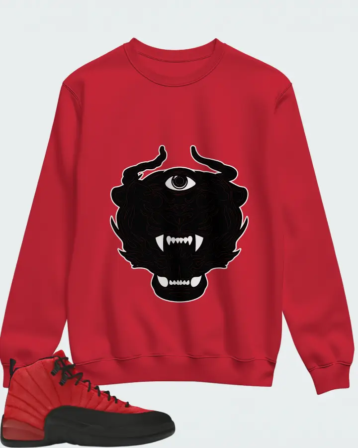Air Jordan 12 Retro Reverse Flu Game Matching Sweatshirt