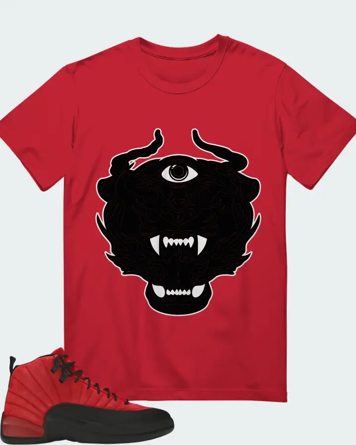Air Jordan 12 Retro Reverse Flu Game Matching T-Shirt