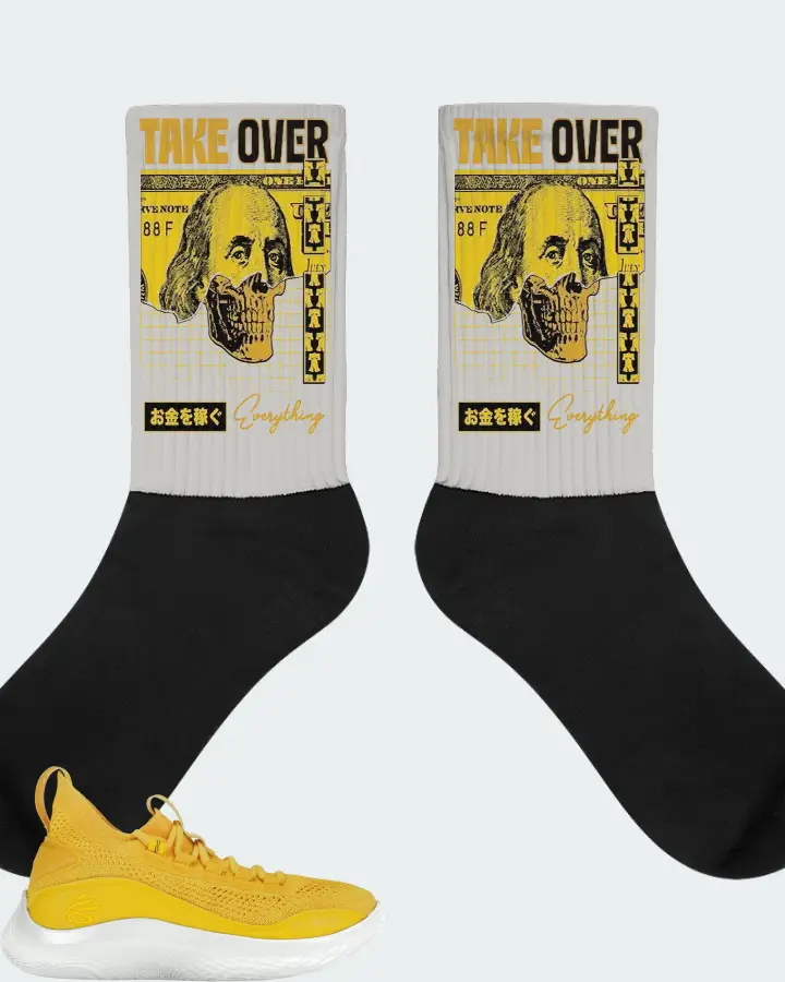 Under Armour Curry Flow 8 Sneaker Matching Grey Socks - Take Over