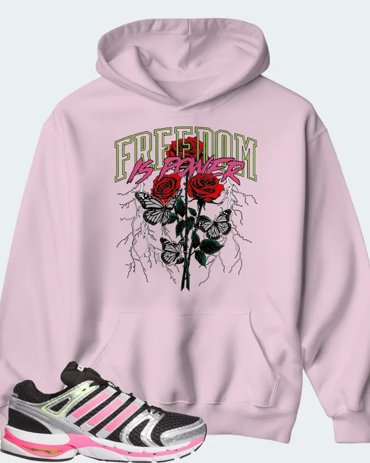 adidas Adistar Control 5 Core Black Lucid Pink Silver Metallic Matching Hoodie