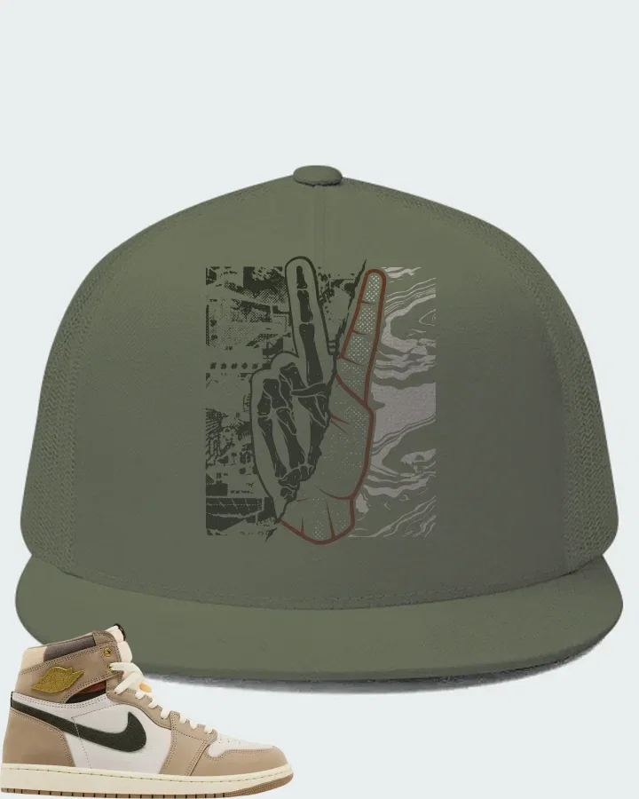 Air Jordan Wmns 1 Retro High OG Khaki Matching Hat