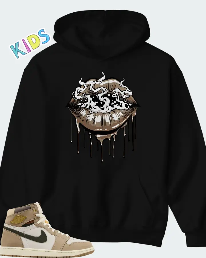 Air Jordan Wmns 1 Retro High OG Khaki Matching Kid's Hoodie