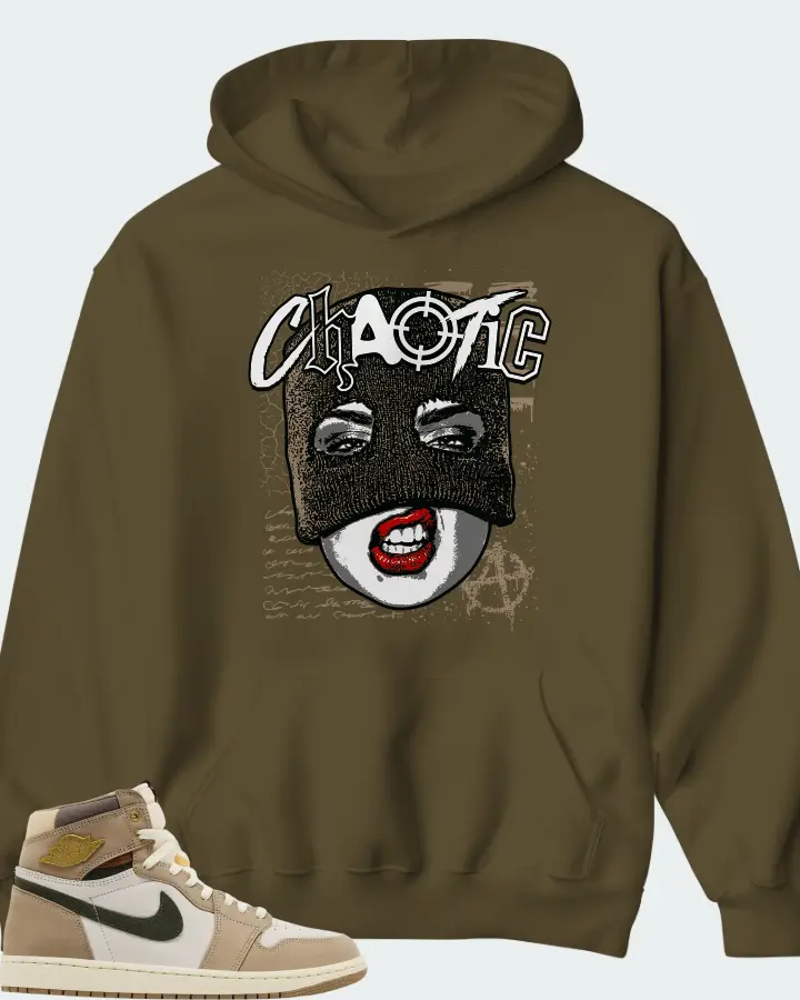 Air Jordan Wmns 1 Retro High OG Khaki Matching Hoodie