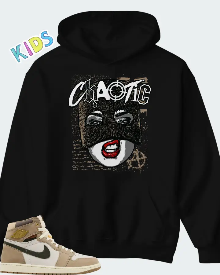 Air Jordan Wmns 1 Retro High OG Khaki Matching Kid's Hoodie