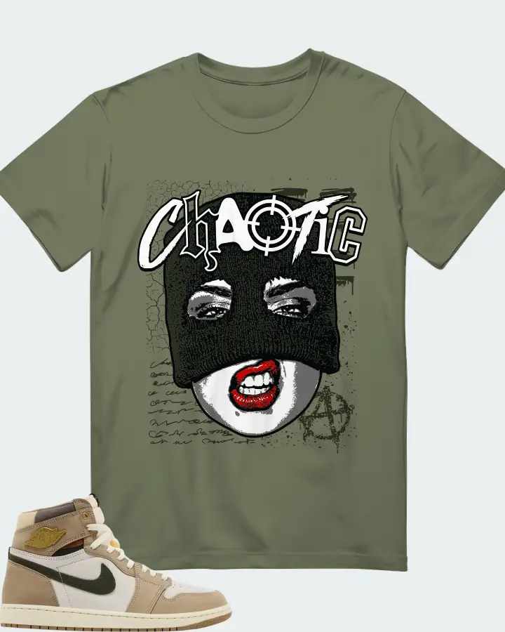 Air Jordan Wmns 1 Retro High OG Khaki Matching T-Shirt