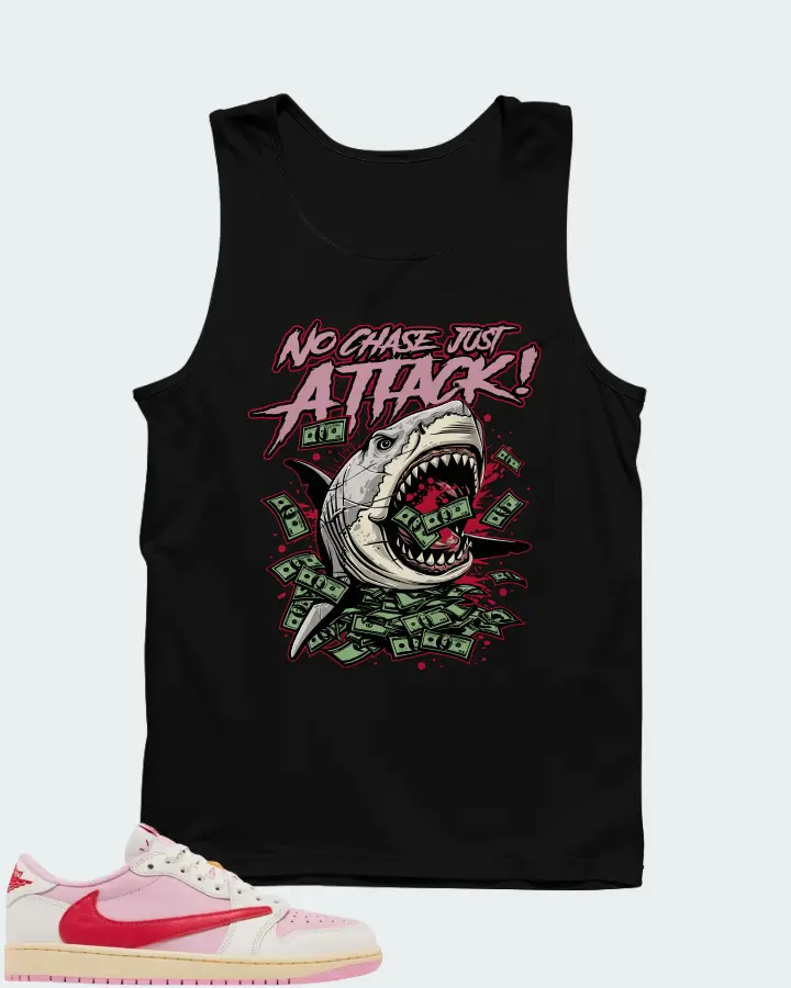 Travis Scott x Air Jordan 1 Retro Low OG Sail Tropical Pink Matching Tank Top