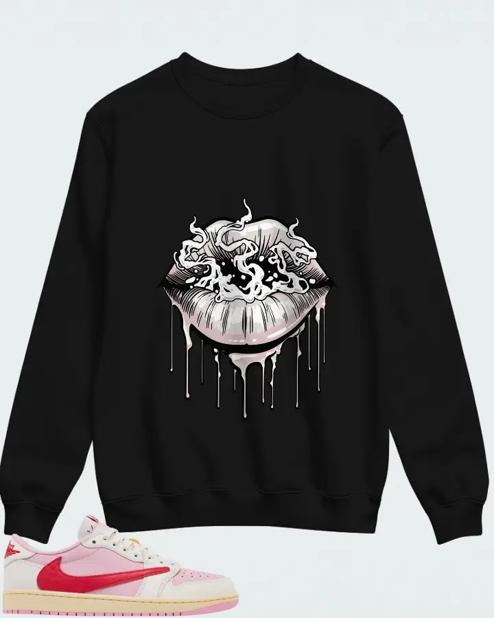 Travis Scott x Air Jordan 1 Retro Low OG Sail Tropical Pink Matching Sweatshirt