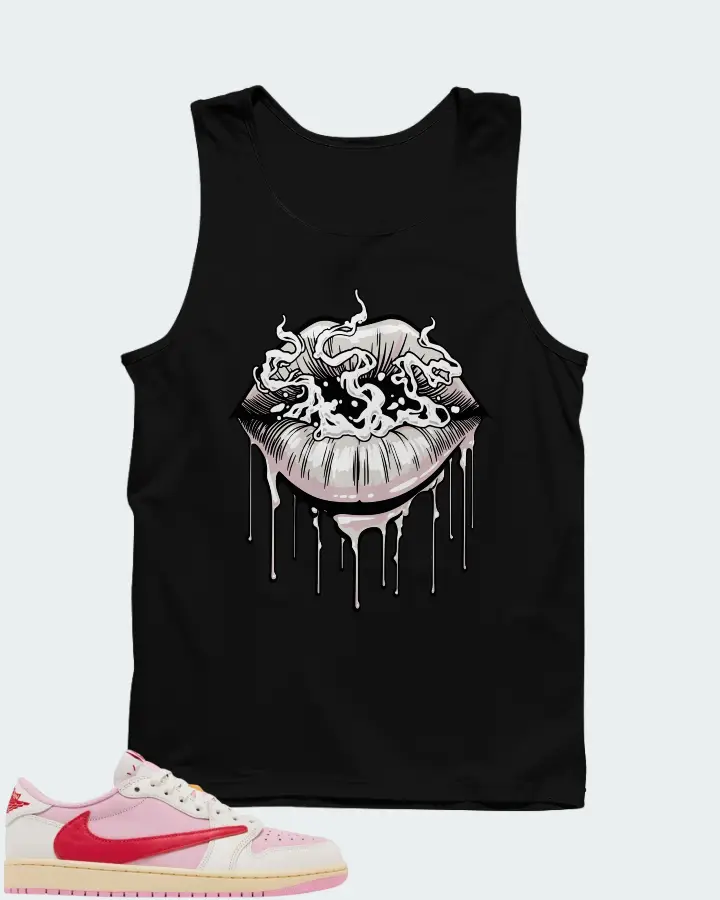 Travis Scott x Air Jordan 1 Retro Low OG Sail Tropical Pink Matching Tank Top