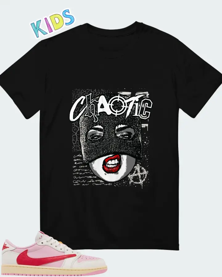 Travis Scott x Air Jordan 1 Retro Low OG Sail Tropical Pink Matching Kid's T-Shirt