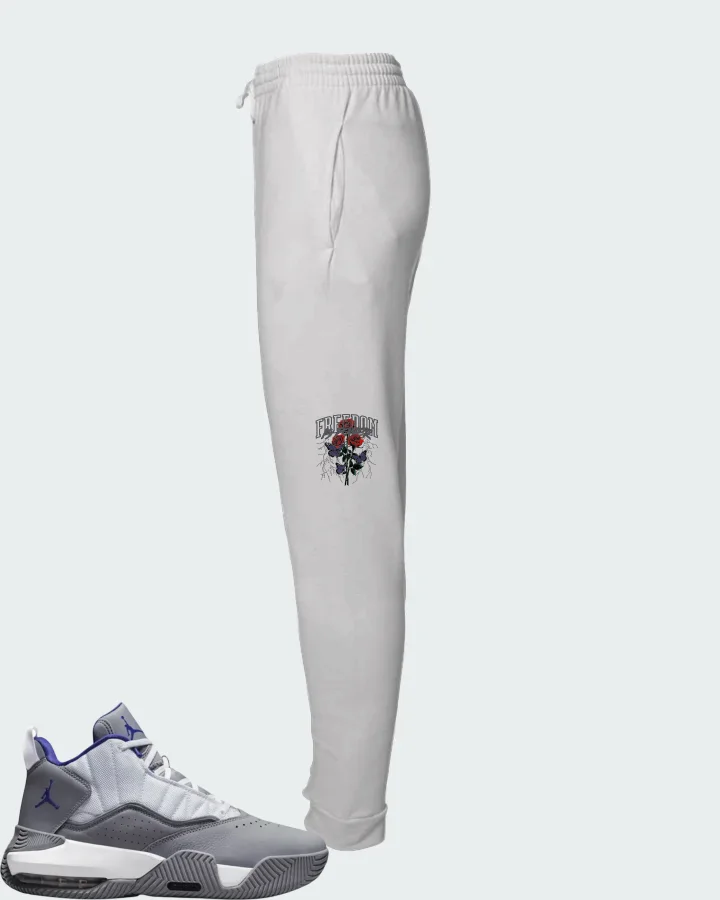 Air Jordan Stay Loyal White Particle Grey Indigo Matching Joggers