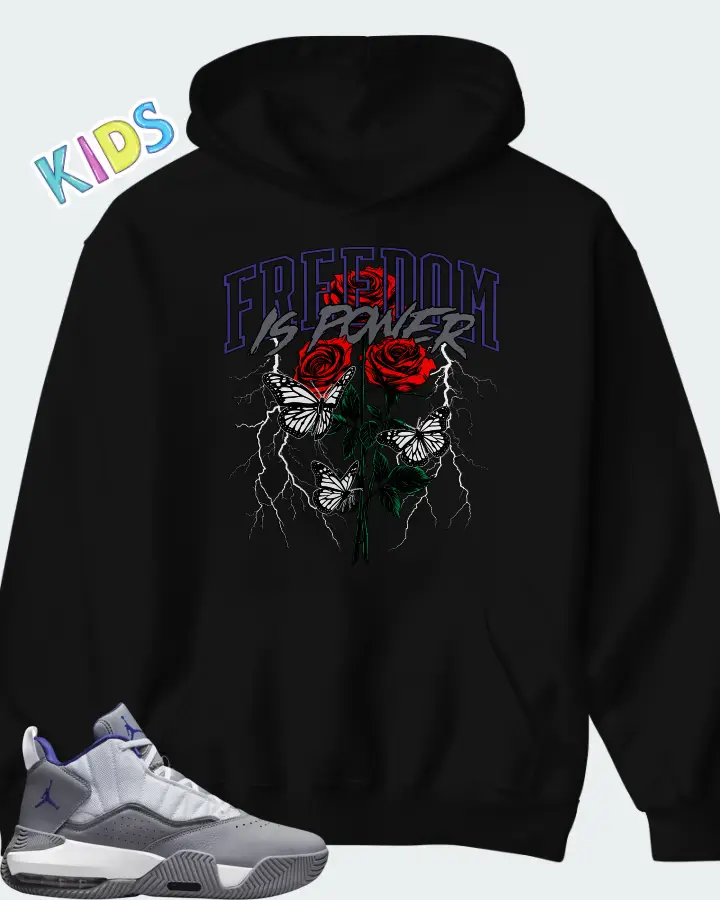 Air Jordan Stay Loyal White Particle Grey Indigo Matching Kid's Hoodie