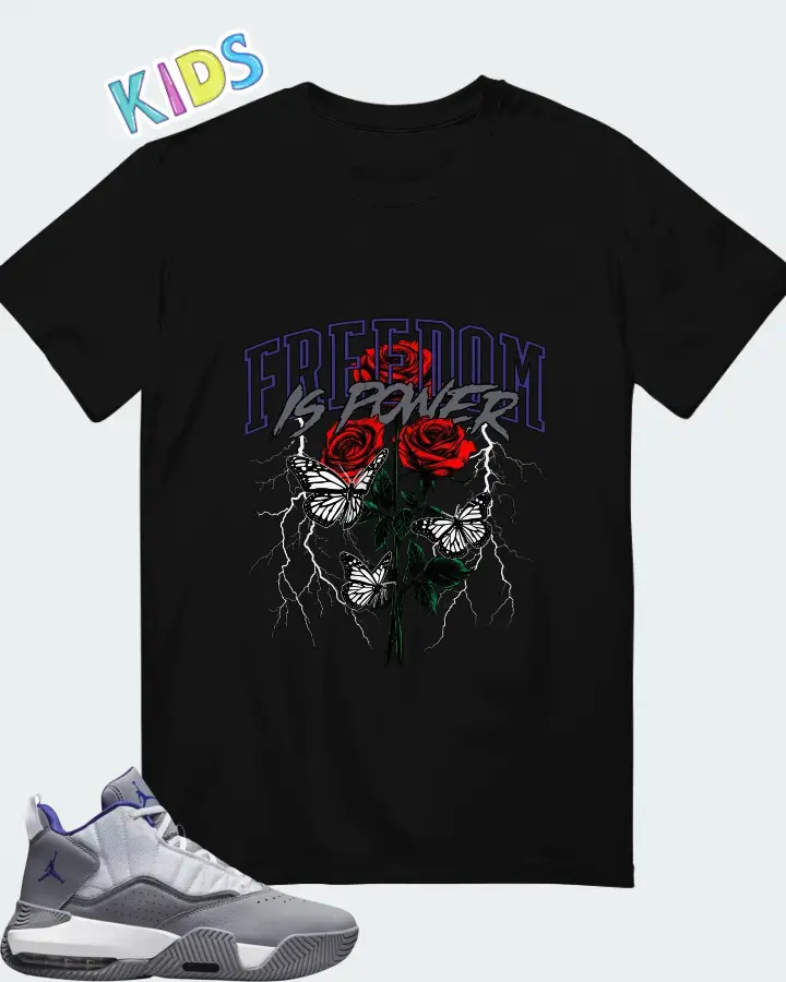 Air Jordan Stay Loyal White Particle Grey Indigo Matching Kid's T-Shirt