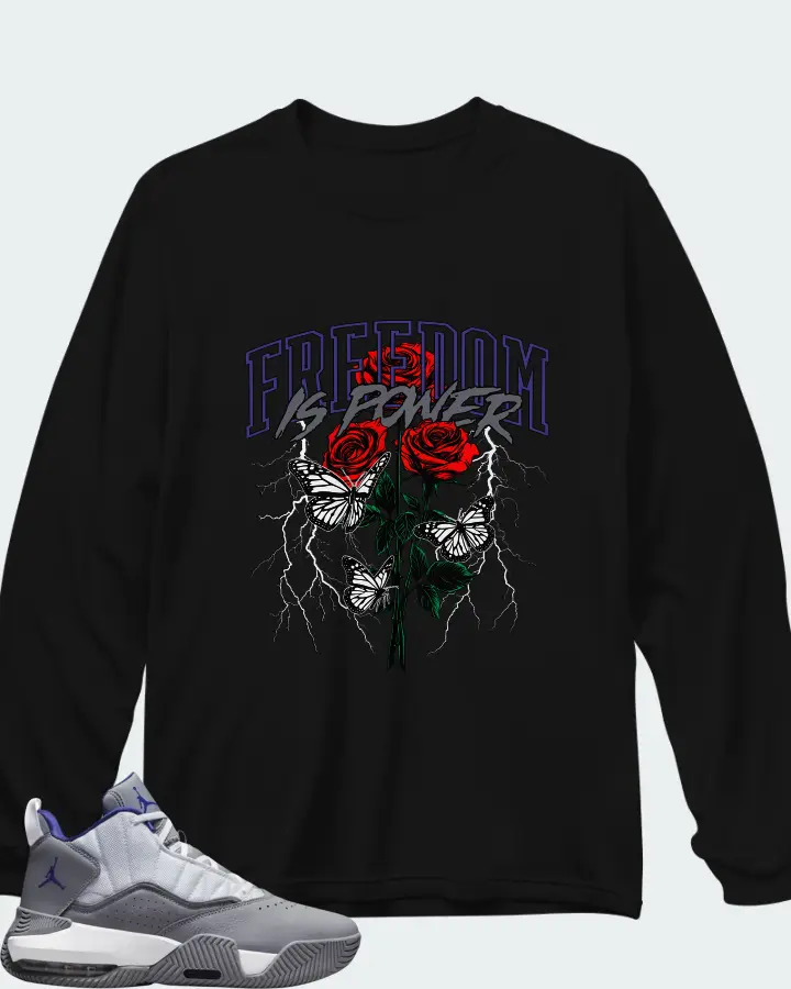 Air Jordan Stay Loyal White Particle Grey Indigo Matching Long Sleeve T-Shirt