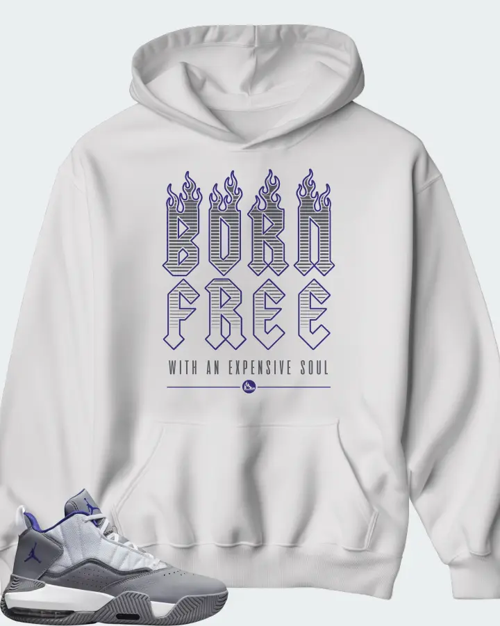 Air Jordan Stay Loyal White Particle Grey Indigo Matching Hoodie