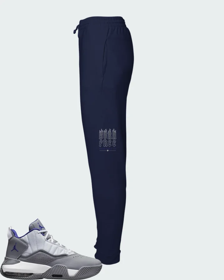 Air Jordan Stay Loyal White Particle Grey Indigo Matching Joggers