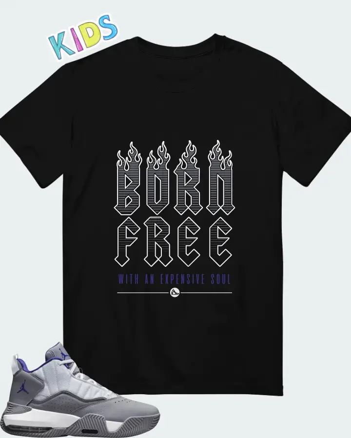 Air Jordan Stay Loyal White Particle Grey Indigo Matching Kid's T-Shirt