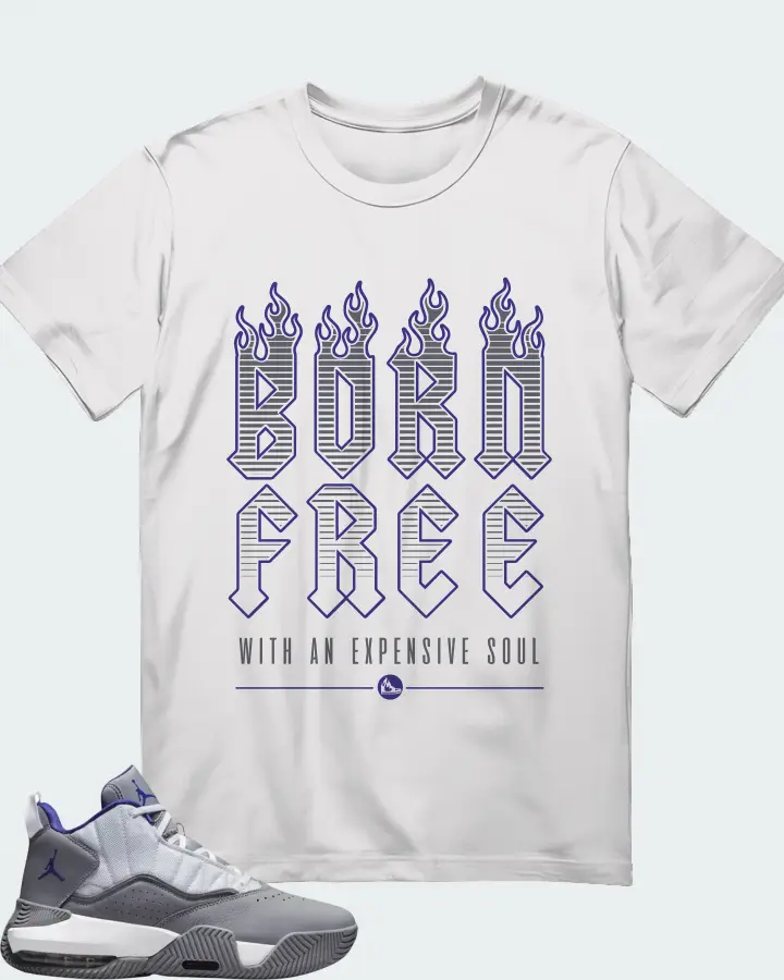Air Jordan Stay Loyal White Particle Grey Indigo Matching T-Shirt