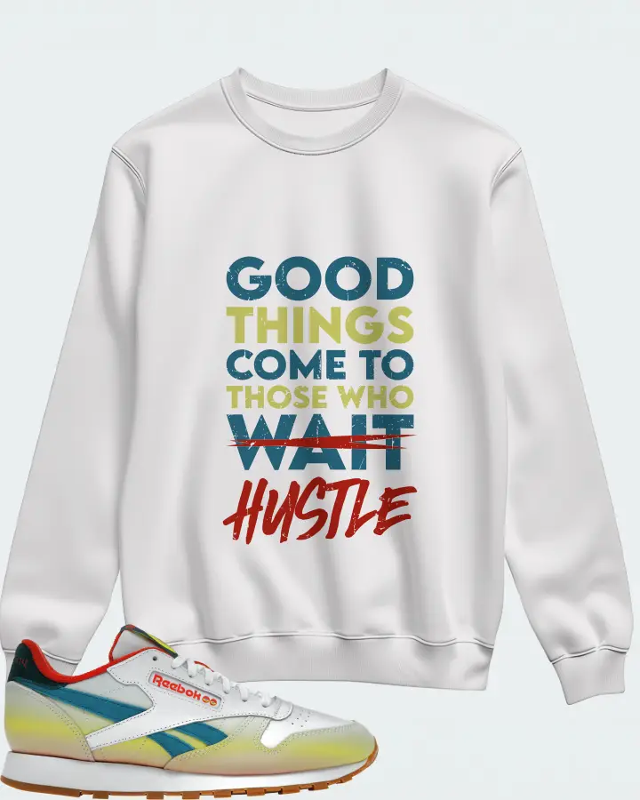 Reebok Classic Leather Sneaker Matching White Sweatshirt - Good Things Come