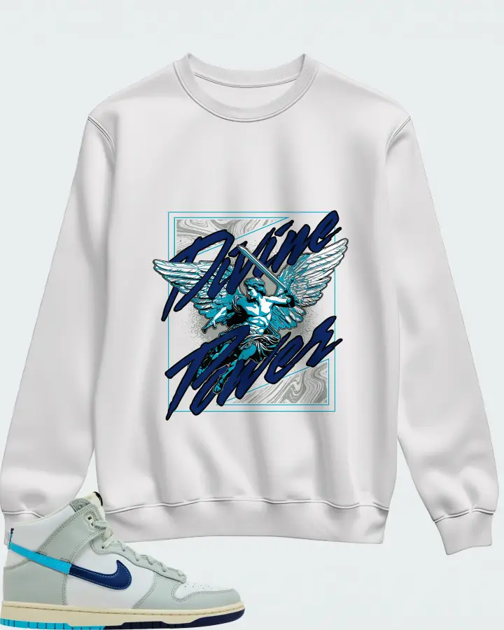 Nike Dunk High SE Split - Baltic Blue Matching Sweatshirt