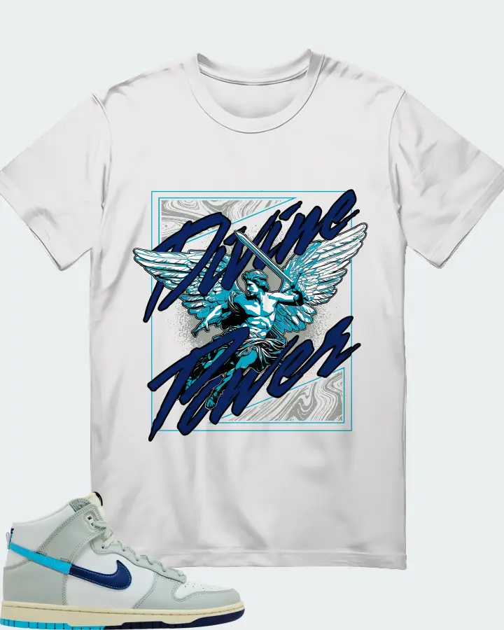 Nike Dunk High SE Split - Baltic Blue Matching T-Shirt
