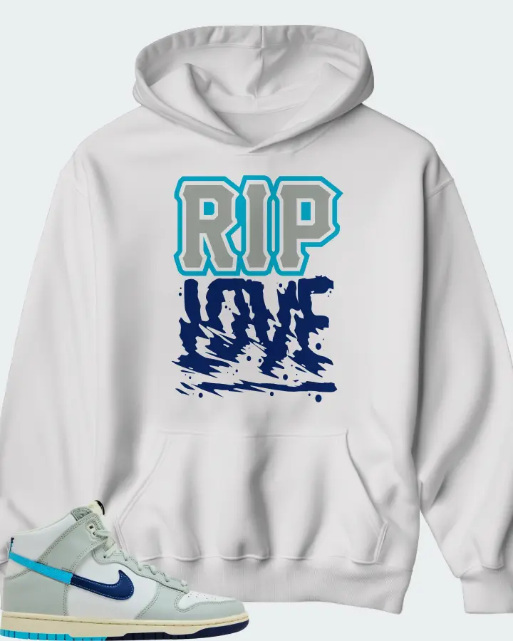 Nike Dunk High SE Split - Baltic Blue Matching Hoodie