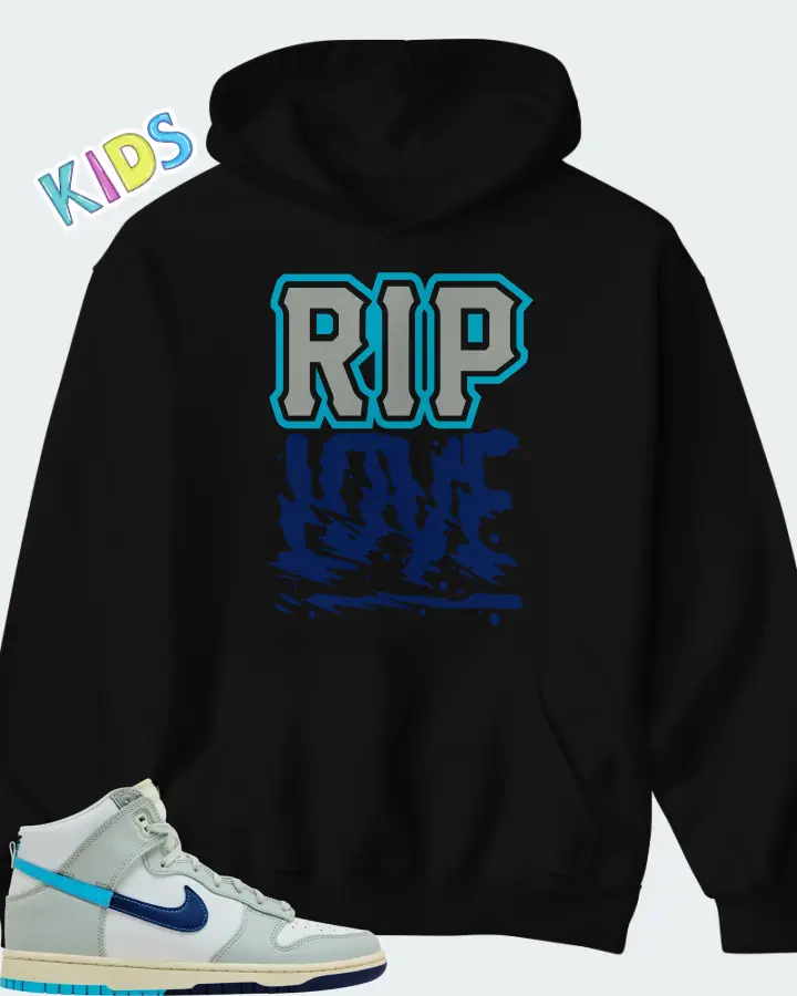 Nike Dunk High SE Split - Baltic Blue Matching Kid's Hoodie