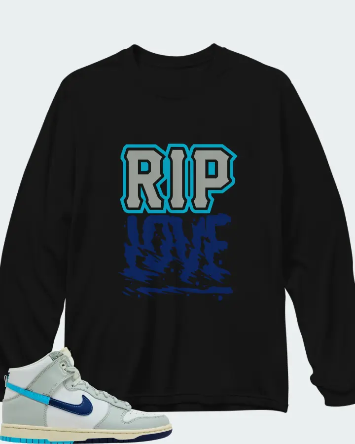 Nike Dunk High SE Split - Baltic Blue Matching Long Sleeve T-Shirt
