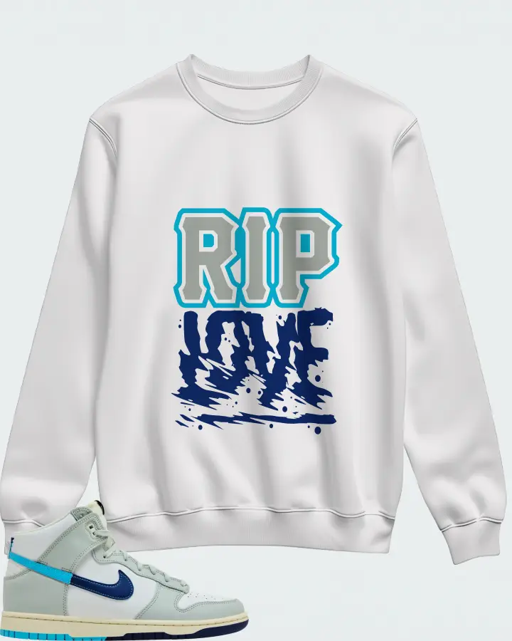 Nike Dunk High SE Split - Baltic Blue Matching Sweatshirt