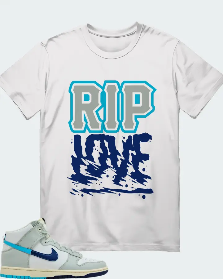 Nike Dunk High SE Split - Baltic Blue Matching T-Shirt