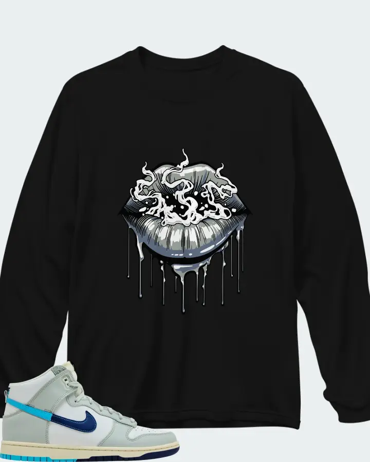 Nike Dunk High SE Split - Baltic Blue Matching Long Sleeve T-Shirt