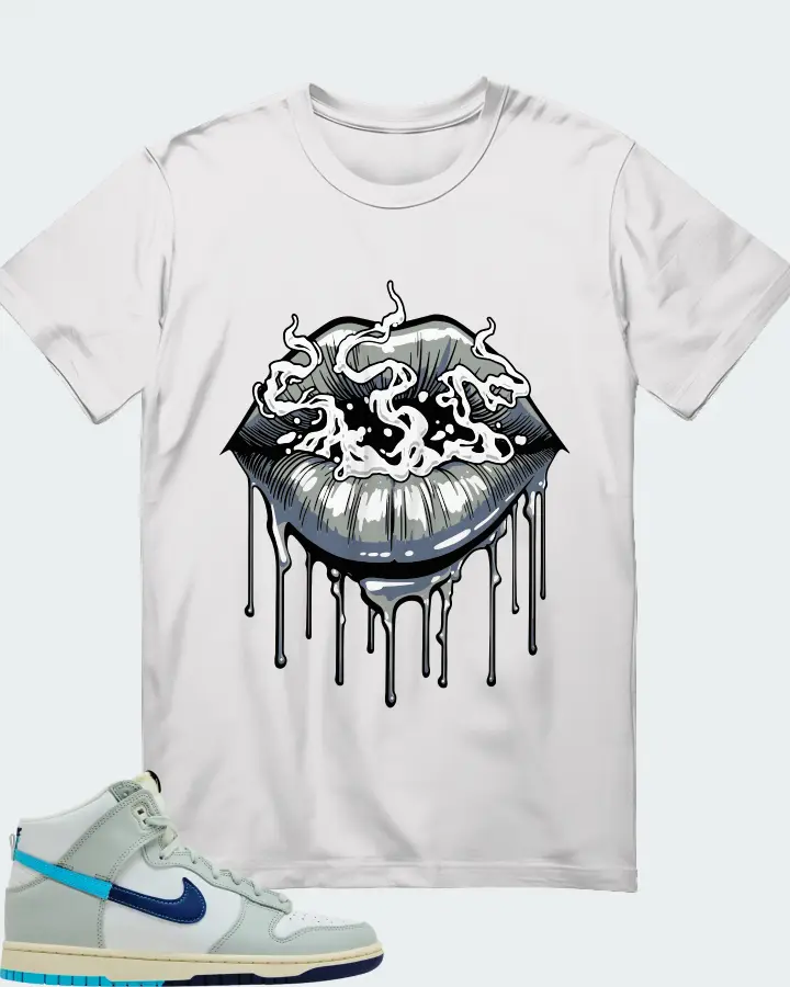 Nike Dunk High SE Split - Baltic Blue Matching T-Shirt