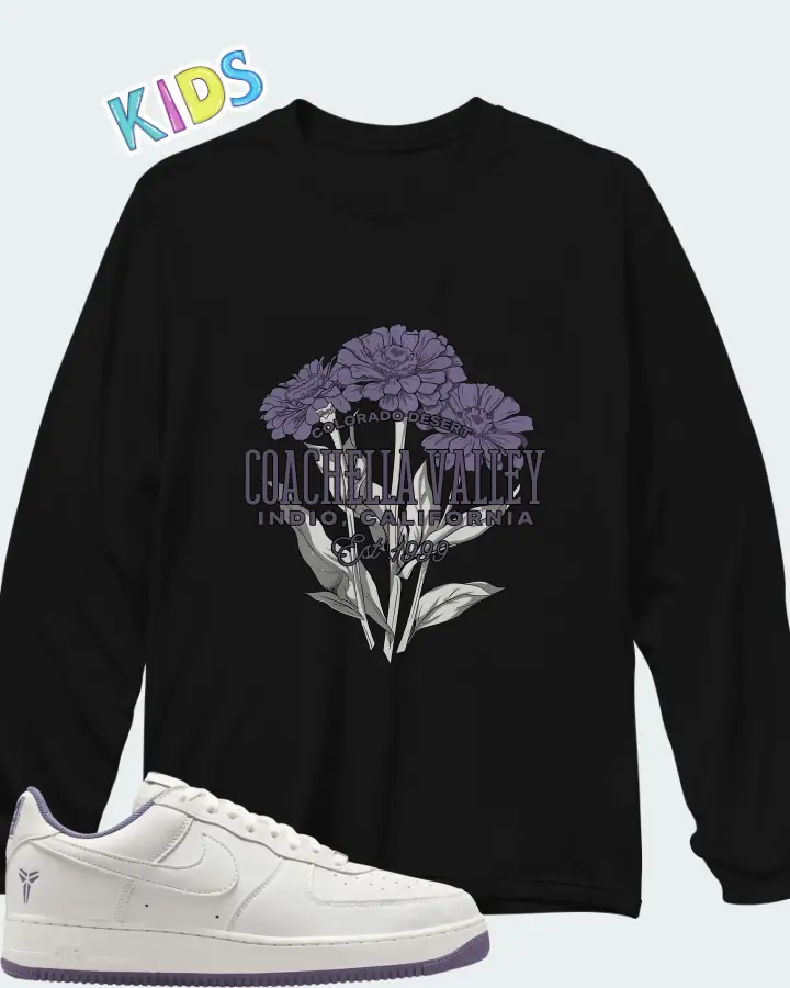 Nike Kobe Air Force 1 Low Daybreak Matching Kid's Long Sleeve T-Shirt