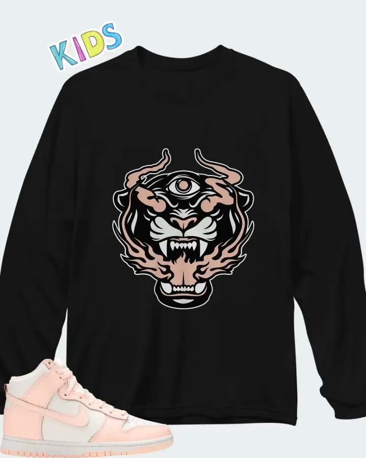 Nike Dunk High Crimson Tint Matching Kid's Long Sleeve T-Shirt