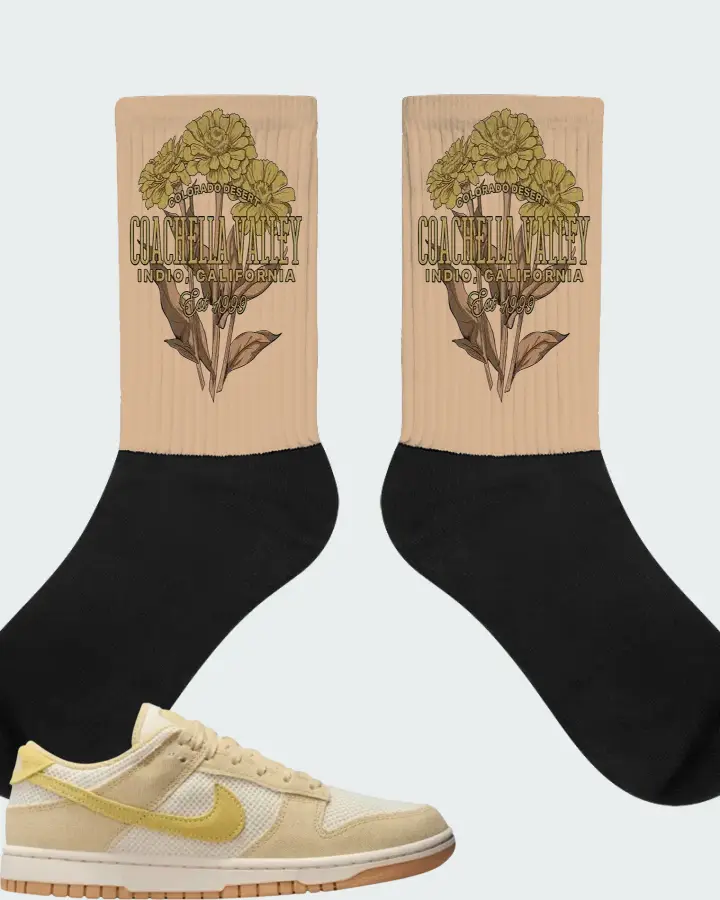 Nike Wmns Dunk Low Next Nature SE Team Gold Pale Ivory Matching Socks