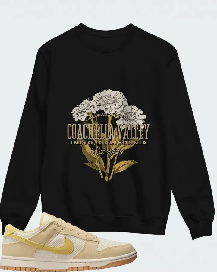 Nike Wmns Dunk Low Next Nature SE Team Gold Pale Ivory Matching Sweatshirt