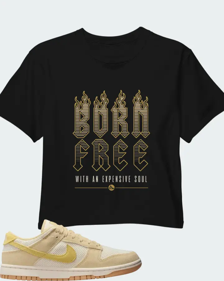 Nike Wmns Dunk Low Next Nature SE Team Gold Pale Ivory Matching Crop Top