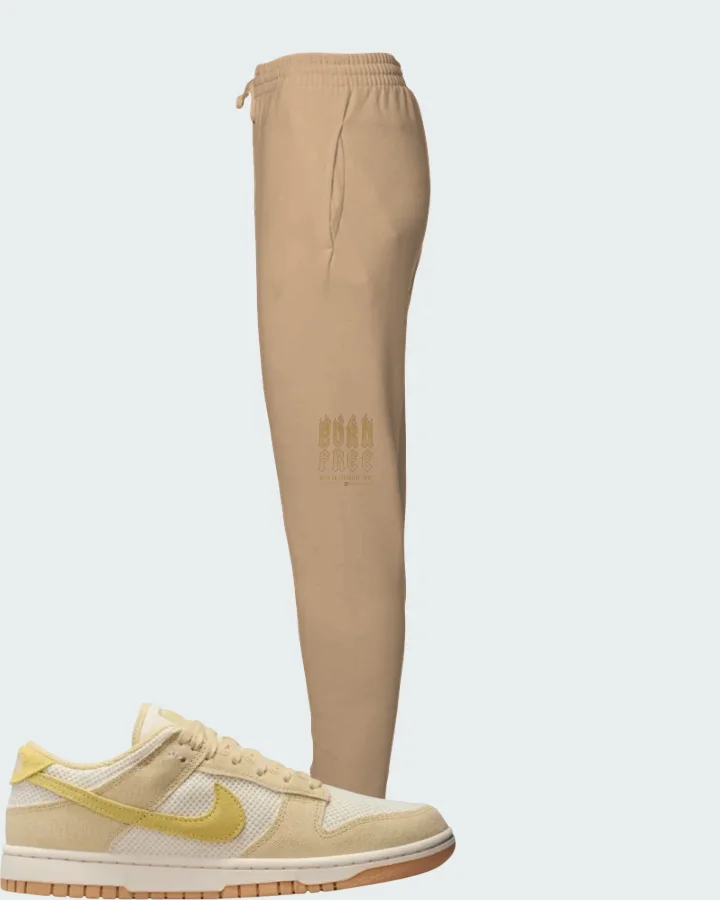 Nike Wmns Dunk Low Next Nature SE Team Gold Pale Ivory Matching Joggers