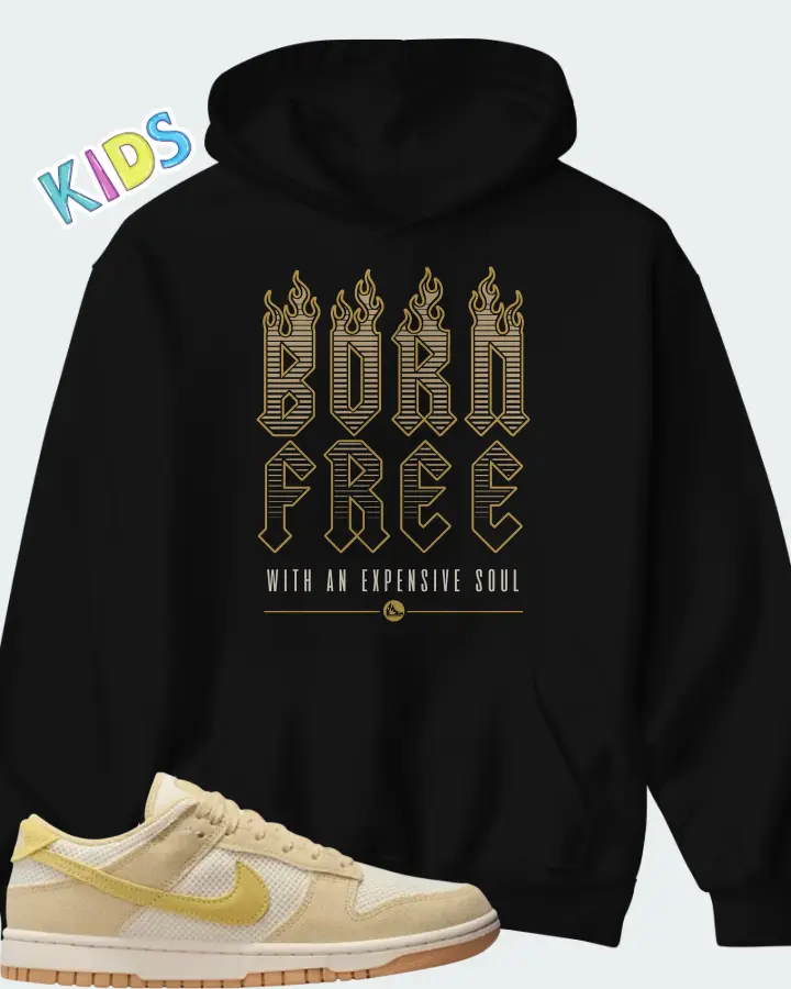 Nike Wmns Dunk Low Next Nature SE Team Gold Pale Ivory Matching Kid's Hoodie
